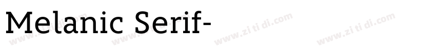 Melanic Serif字体转换
